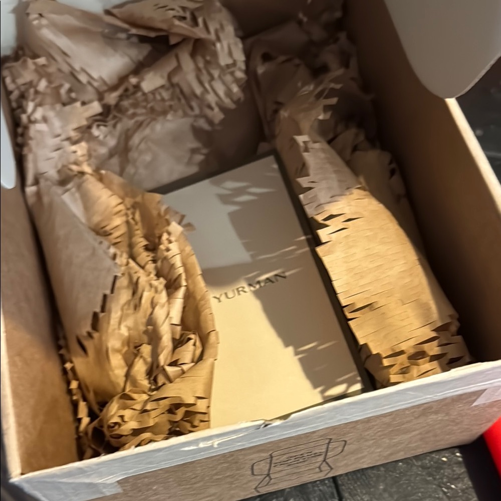 David Yurman Cream Box with Brown Packaging for necklace or charm